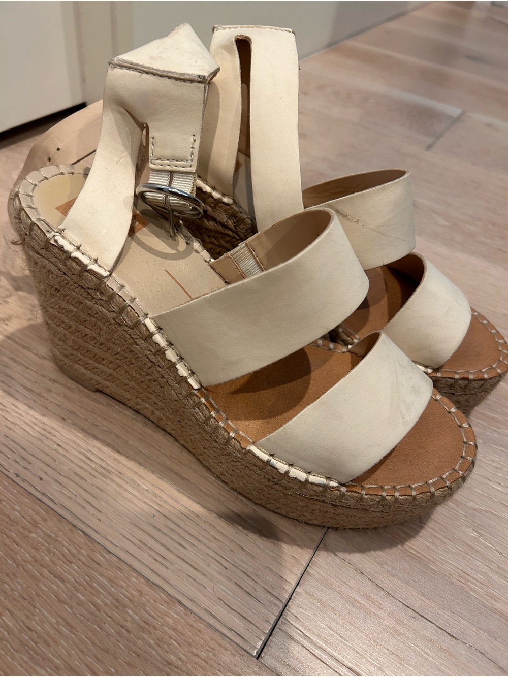 Dolce Vita Cream Espadrille Wedge Sandals
